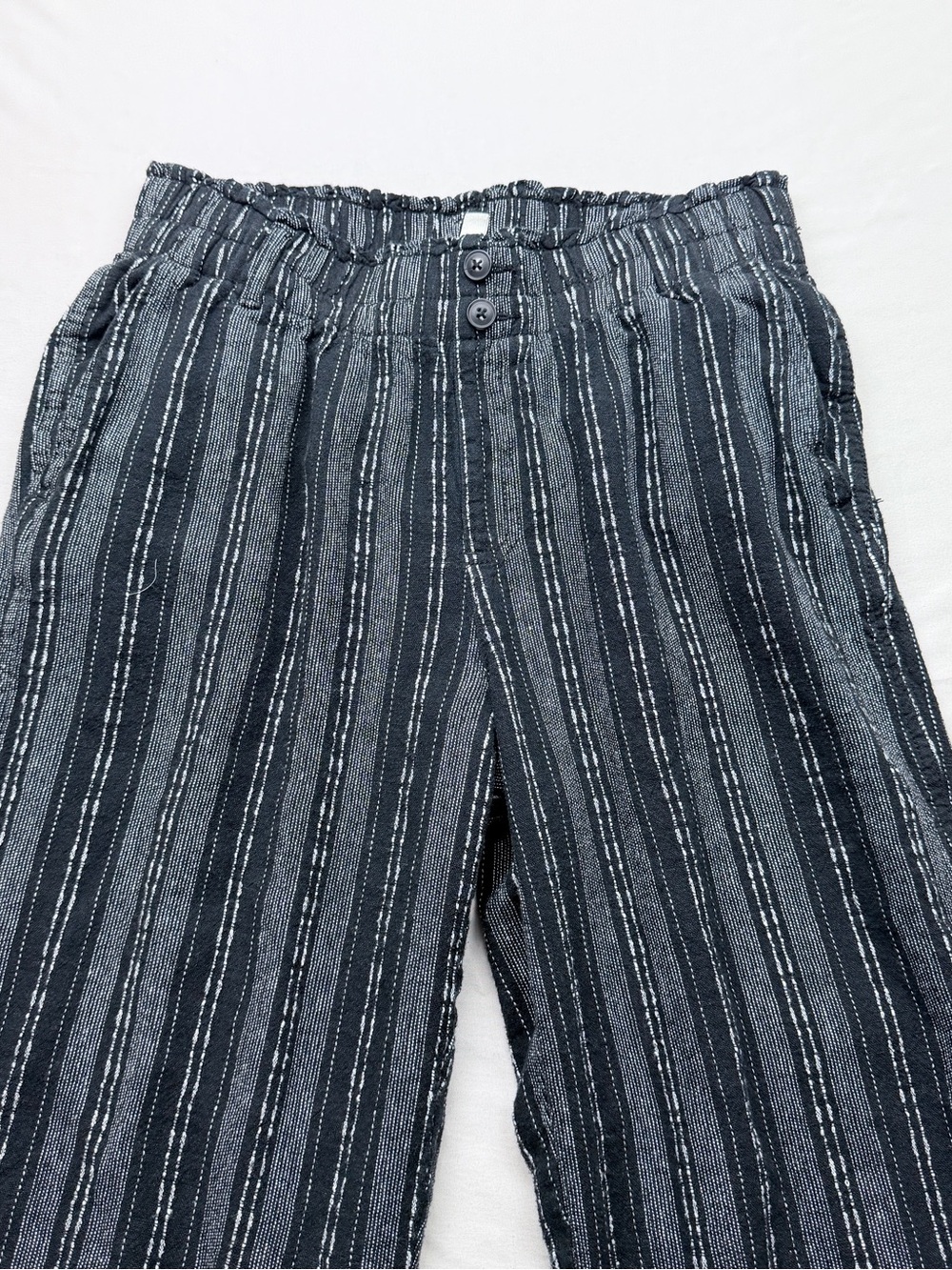 Briggs New York Black & Gray Striped Wide-Leg pants - Picture 3 of 8